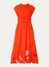 MMAria midi jurk met broderie - Orange