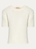 MMArin grofgebreide top met ronde hals - Beige