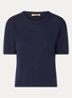 MMArin grofgebreide top met ronde hals - Donkerblauw