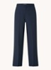 MMLeya Miley high waist wide fit pantalon met steekzakken - Donkerblauw