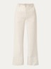 MMMedina Miriam high waist wide fit pantalon in linnenblend met streepprint - Lichtblauw