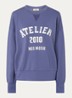 MMNina sweater met logoborduring - Staalblauw