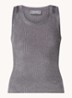 MMRelena tanktop met lurex - Grijs