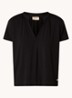 MMShira T-shirt met V-hals - Zwart