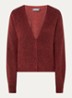 MMThora fijngebreid vest in alpaca wolblend met ballonmouw - Steenrood