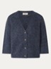 MMThora Lizet grofgebreid vest in kasjmierblend - Donkerblauw