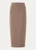 Faith maxi rok met stretch - Donkerbeige