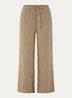 Heylow mid waist wide fit broek van linnen met steekzakken - Khaki