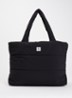 Gewatteerde shopper met logo - Zwart