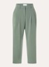 MSCHHenrika high waist loose fit pantalon met steekzakken - Groen