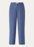 MSCHPennie high waist wide fit pantalon in linnenblend met steekzakken - Blauw
