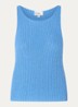 Diva grofgebreide tanktop in linnenblend - Blauw
