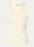 Tanktop met ribstructuur - Lichtgeel