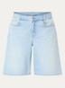 Zita high waist wide fit korte broek van denim met steekzakken  - Lichtblauw