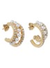 Earring strass/pearls - Goud
