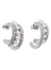 Earring strass/pearls - Zilver