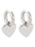 Oorbel candy couture hart - Zilver