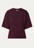 Asha T-shirt met ronde hals - Bordeauxrood