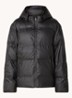Fox puffer jack met afneembare capuchon - Zwart