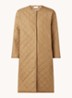 Jullia gewatteerde jas met quilted patroon - Camel