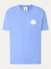 T-shirt met logo- en backprint - Blauw