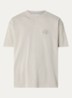T-shirt met logoborduring - Lichtgrijs