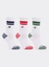 Lifestyle Crew sokken met logo in 3-pack - Groen