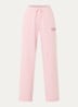 Trackside high waist straight fit joggingbroek met logo - Roze