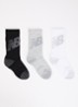 Youth Active Crew sportsokken met logo in 3-pack - Multicolor