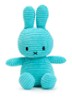 Nijntje knuffel van corduroy 23 cm - Turquoise