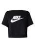 Essential trainings cropped T-shirt met logoprint - Zwart