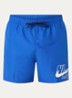 Loose fit zwemshort met logo en steekzakken - Kobaltblauw