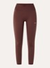 One high waist cropped trainingslegging met dri-FIT en logo - Bruin