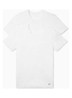 T-shirt van katoenblend in 2-pack - Wit