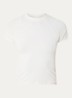 Airy cropped trainings T-shirt met stretch - Wit