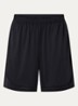 Airy mid waist loose fit korte broek met ritszakken - Zwart