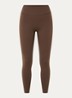 Matte high waist skinny fit trainingslegging - Lichtbruin