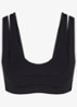 Matte sport bh met light support - Zwart