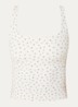 Matte trainings crop top met stretch - Gebroken wit
