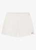 Mid waist straight fit korte broek met logo - Gebroken wit