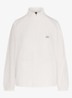 Oversized trackvest met logo en ritszakken - Ivoor