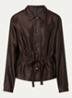 Alira blouse met metallic finish - Chocoladebruin