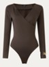 Ariela body top met stretch - Steenrood