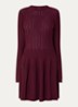 Aubrie midi jurk met structuur - Aubergine
