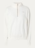 Avaleigh sweater met halve rits en logo - Creme