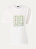 Chain T-shirt met print - Groen