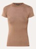 Jofli top met lurex en stretch - Taupe