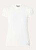 Jofli top met ribstructuur en stretch - Wit