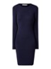 Jolie fijngebreide fitted midi jurk - Donkerblauw