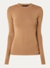Jolie fijngebreide fitted top - Camel
